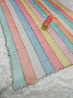 Multicolor Soft Organza Silk Designer Saree