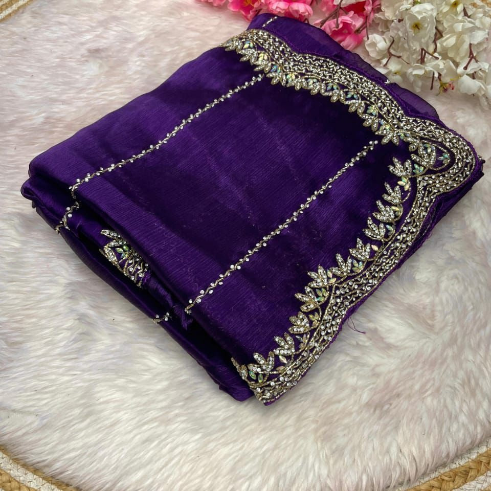 Luxury Jimmy Choo Saree with Free Blouse | Premium Elegant Collection