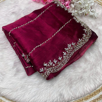 Luxury Jimmy Choo Saree with Free Blouse | Premium Elegant Collection