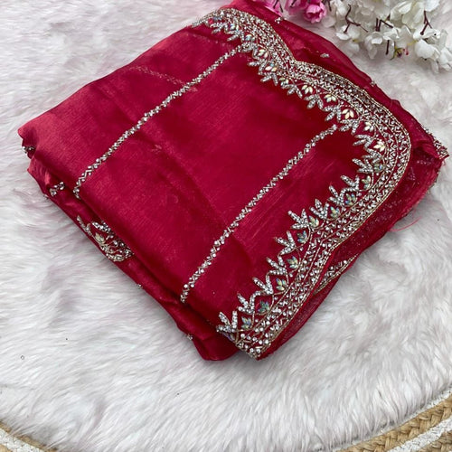 Luxury Jimmy Choo Saree with Free Blouse | Premium Elegant Collection